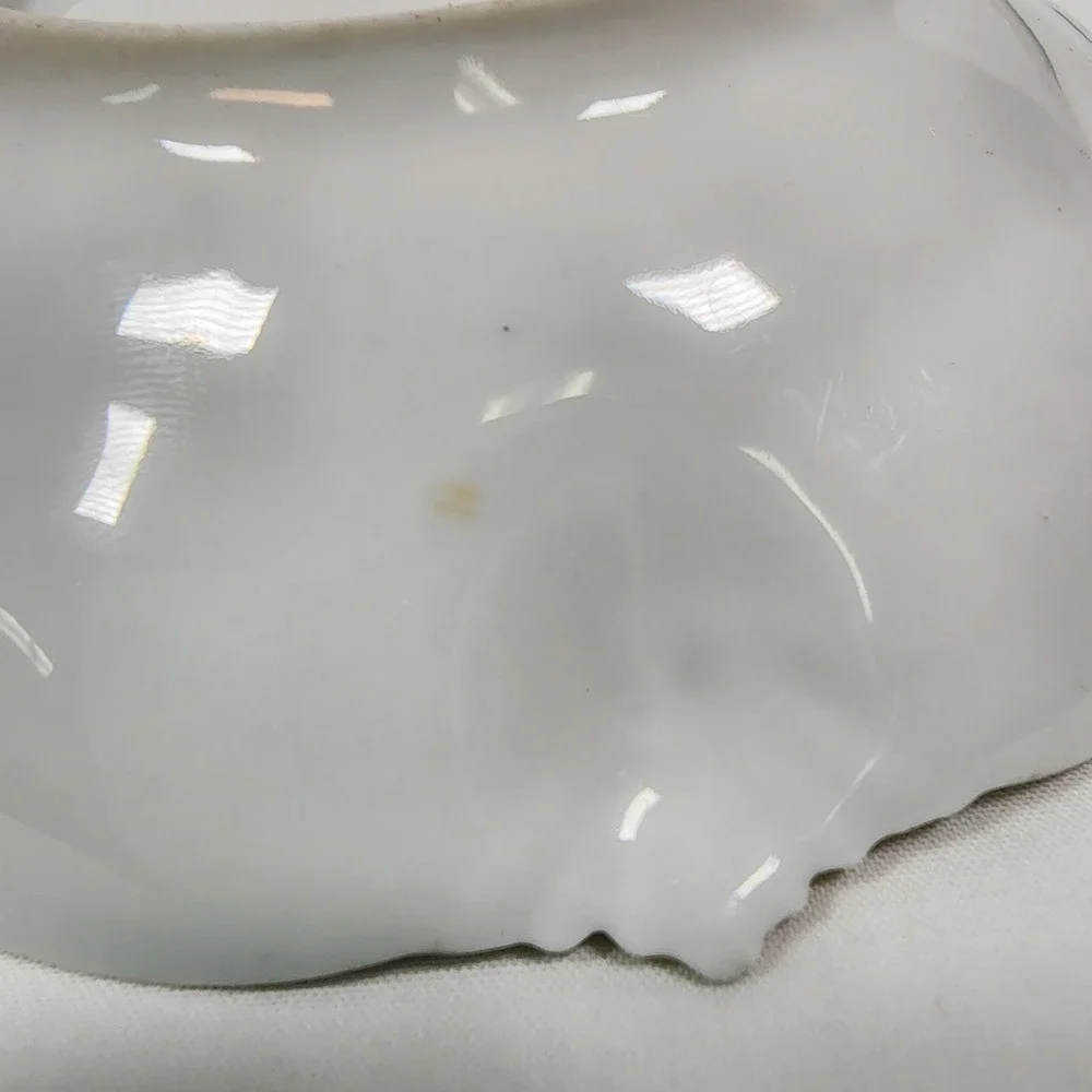 ANTIQUE RS Prussia Scalloped Hand Painted Serving Bowl Iris &‎ Roses Fruit Salad